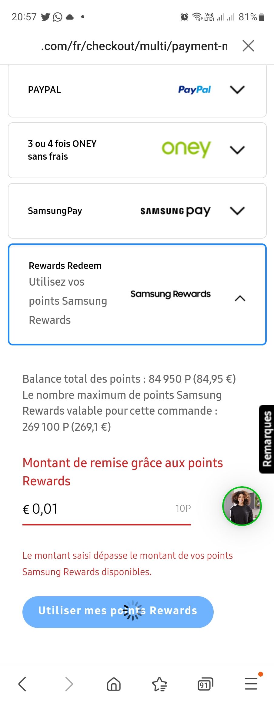 Résolu : concernant l'utilisation de Samsung Rewards Points - Samsung  Community