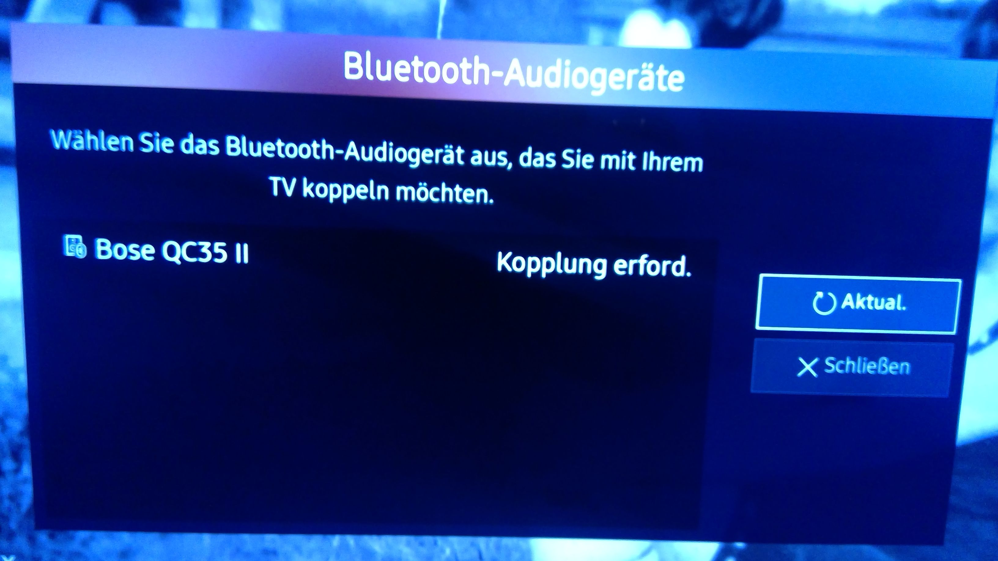 Samsung KS8090 Bluetooth Kopfhörer nicht erkannt Samsung Community