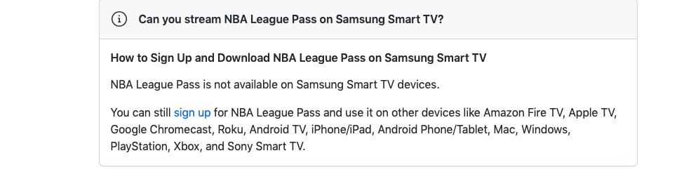 NBA App (League Pass) nicht verfügbar für TV --> Planung in Sicht? -  Samsung Community