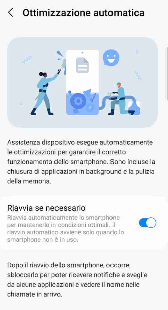 Sparita la possibilità di impostare riavvio automatico - Samsung Community