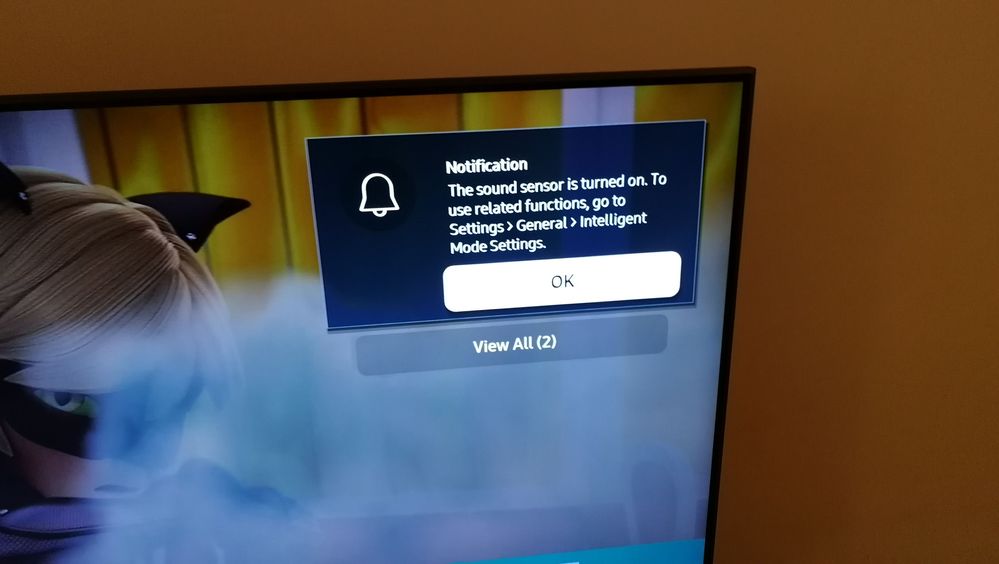 Como desligar o sensor de som na minha TV Samsung?