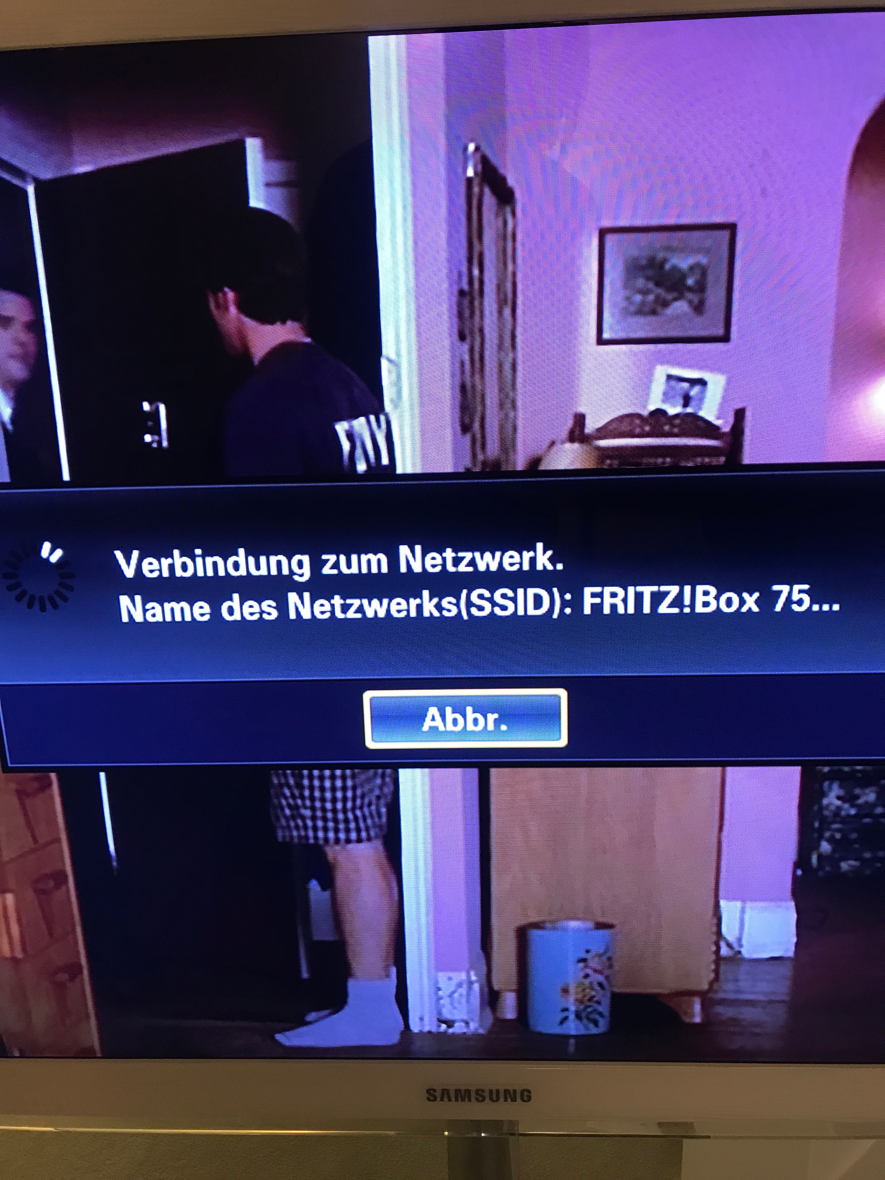 Samsung TV UE46C6710 mit dem Adapter WIS12ABGNX über eine Fritz!Box