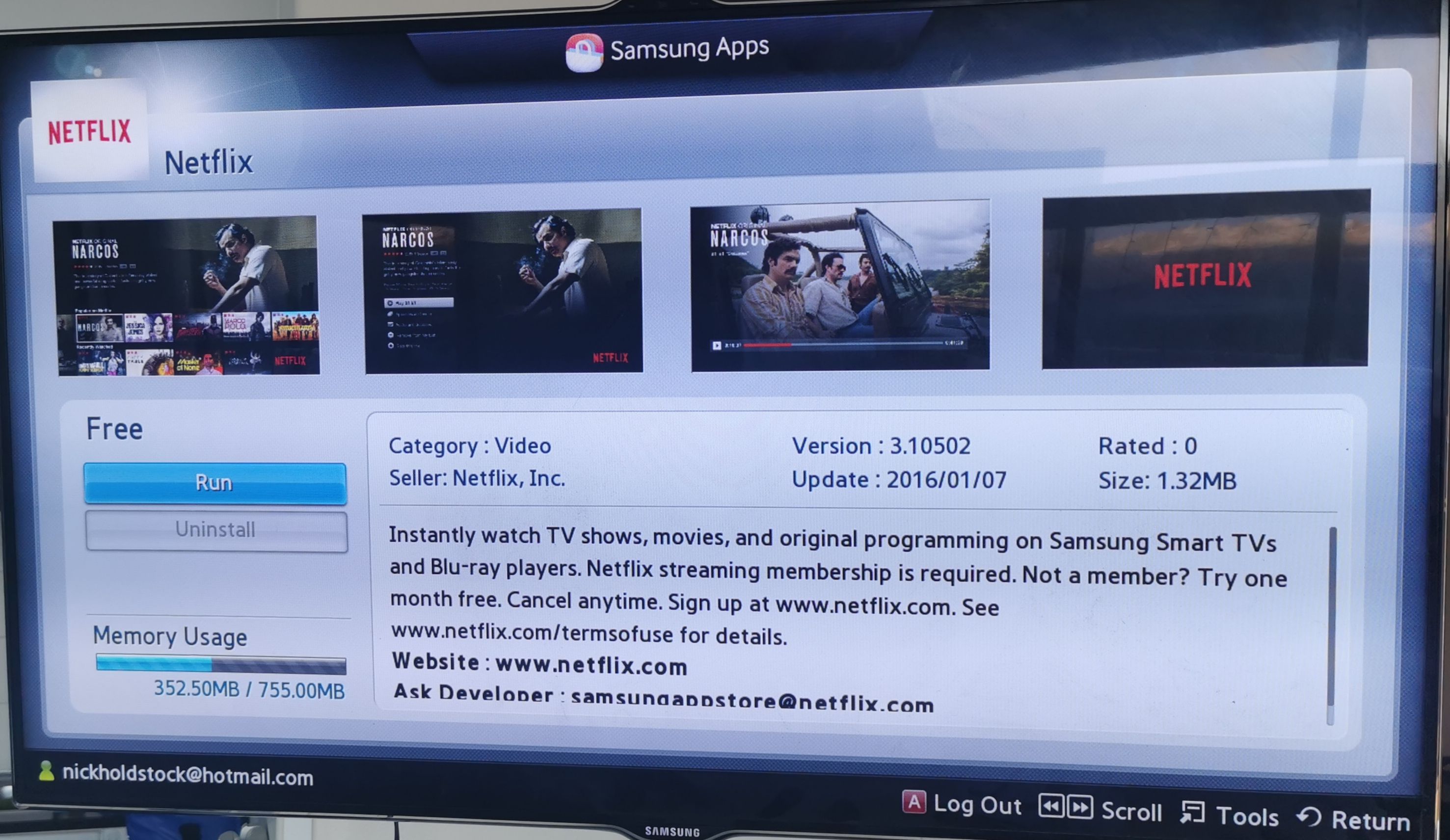 UE40ES6300 has really old Netflix version. How do i update? - Samsung  Community