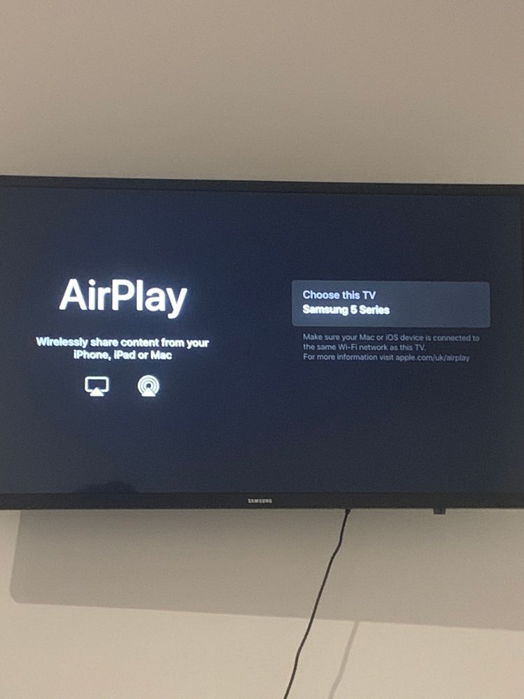 AirPlay not working on Series 5 TV - Samsung Community