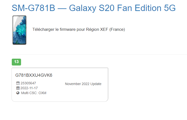 Résolu : Mise à jour Android 13 sur Galaxy S20 FE - Page 3 - Samsung  Community