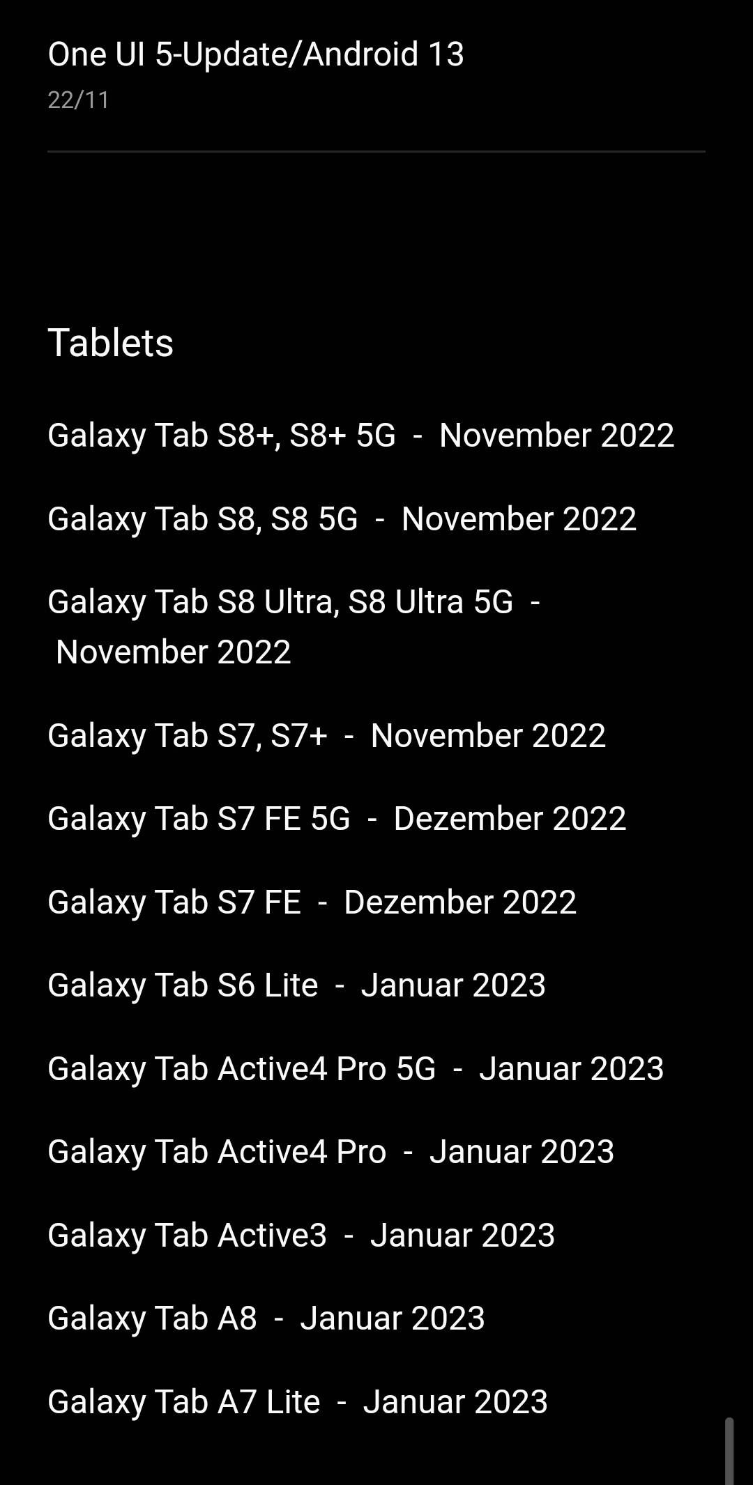 Android 13 für das TAB S6? - Samsung Community