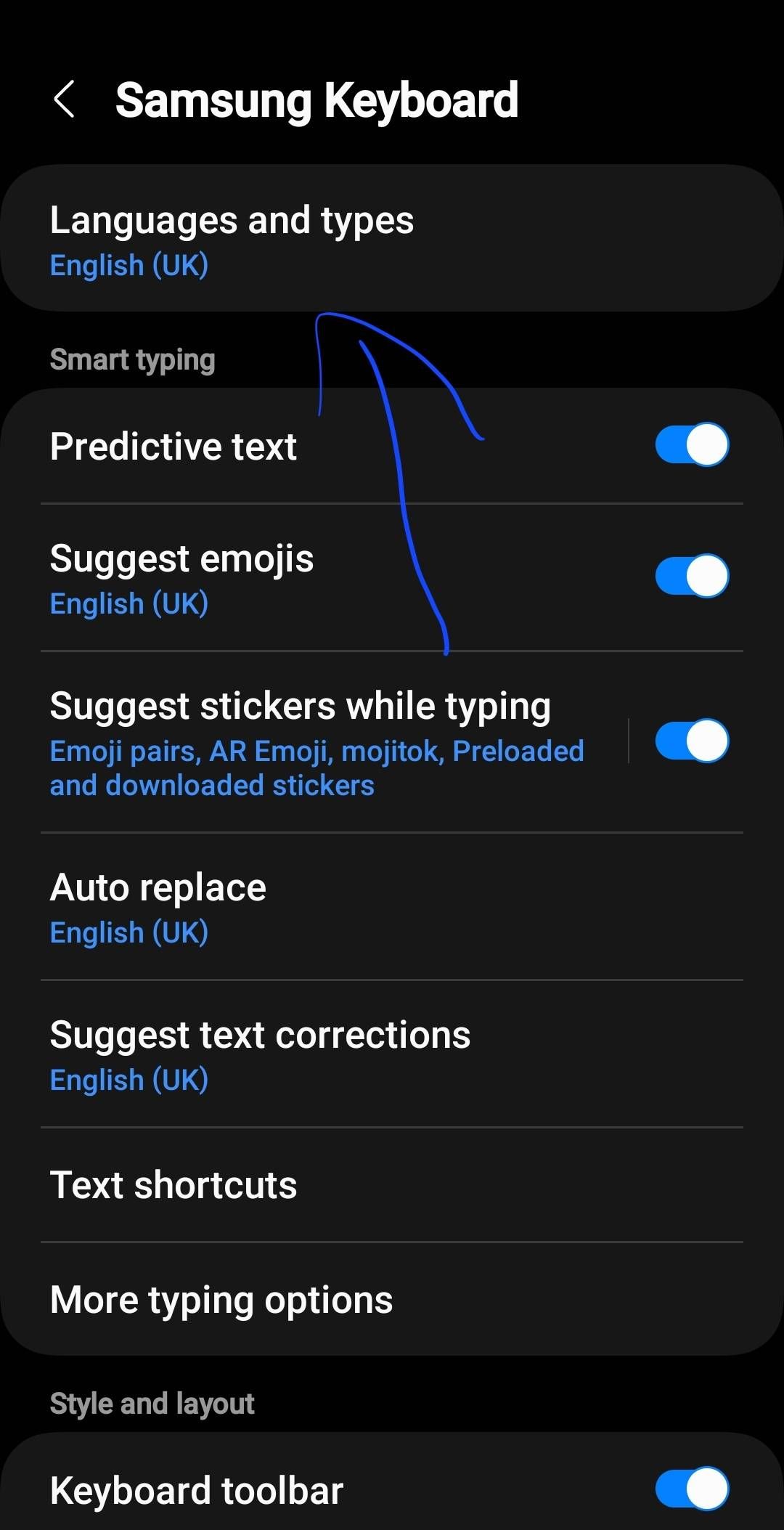 Solved Galaxy S22 keyboard shows QWERTZ rather than QWERTY when set to