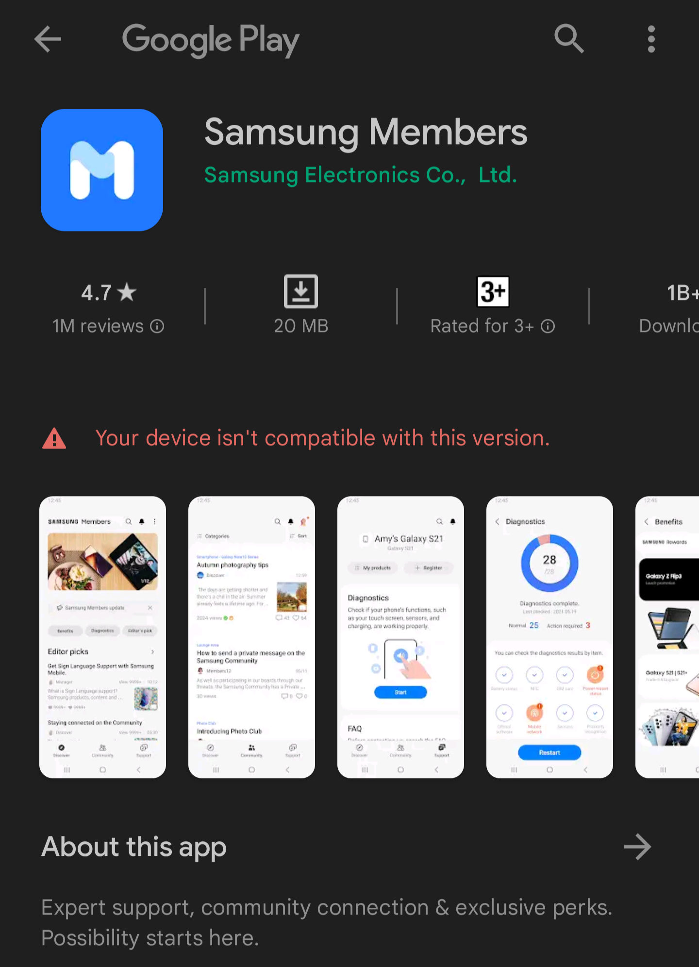 Apps are gone - Samsung Members