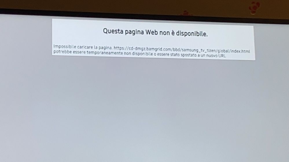 App Disney plus - pagina piantata con messaggio errore "Questa pagina Web  non è disponibile." - Samsung Community