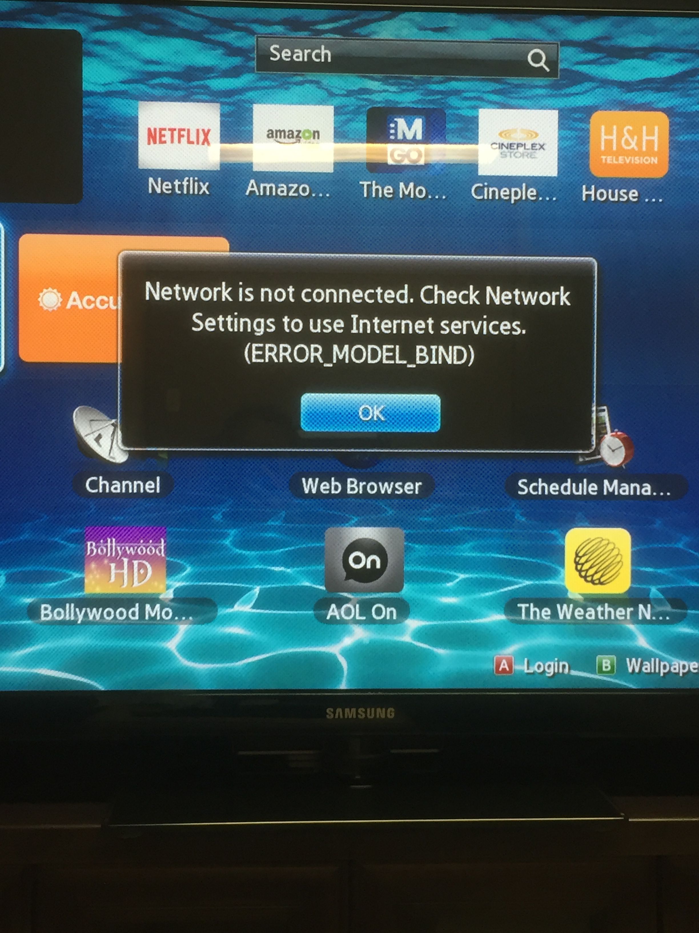 Solved My Smasung Tv Won T Connect To The Internet Error Exe 001 And Error Model Bind Tough The Network Status Is Fine Page 3 Samsung Community