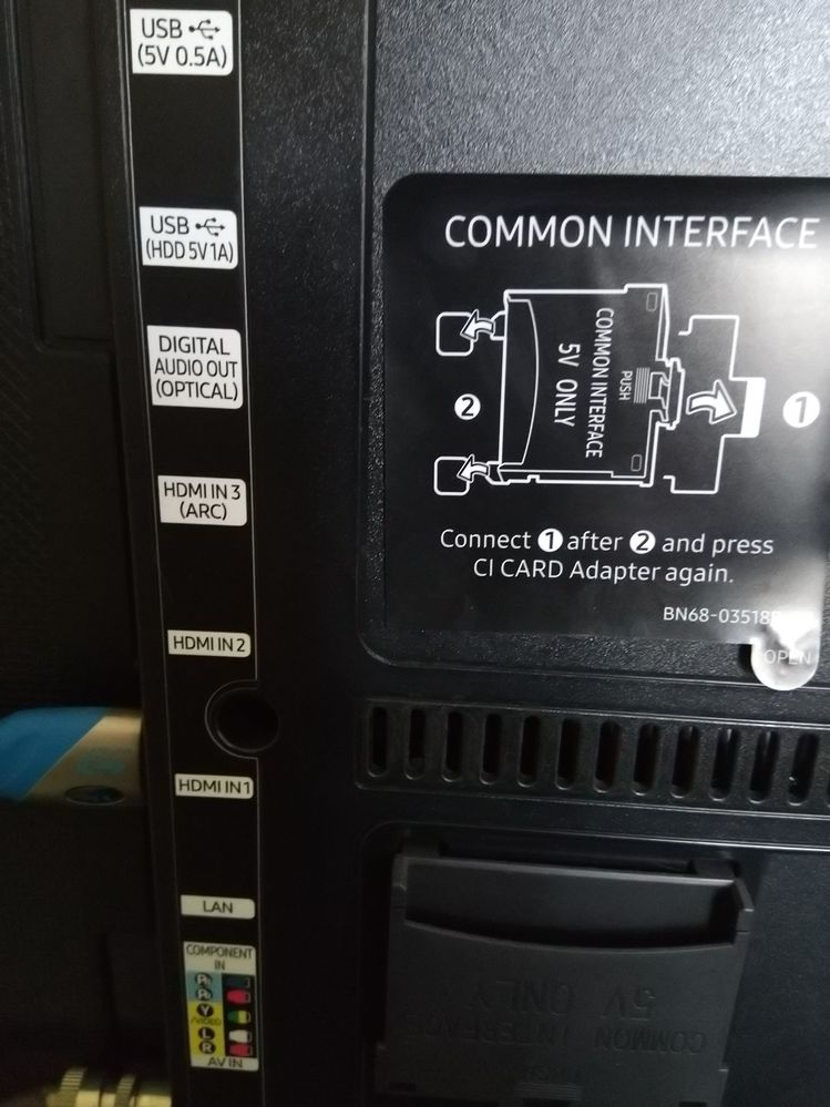 Common Interface on Samsung TV - what is it? How to use the common