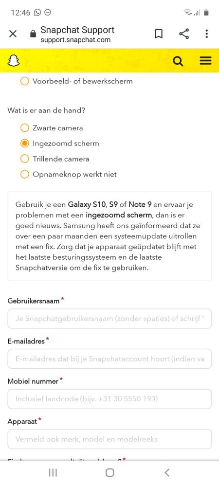 Inzoomen bij Snapchat en Instagram - Samsung Community