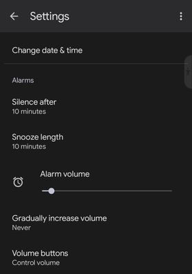 Default volume level in alarm app - Samsung Community