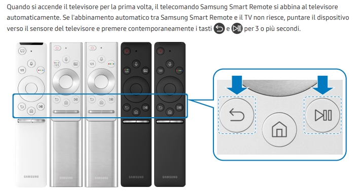 Risolto: Problema connessione smart remote alla TV - Samsung Community
