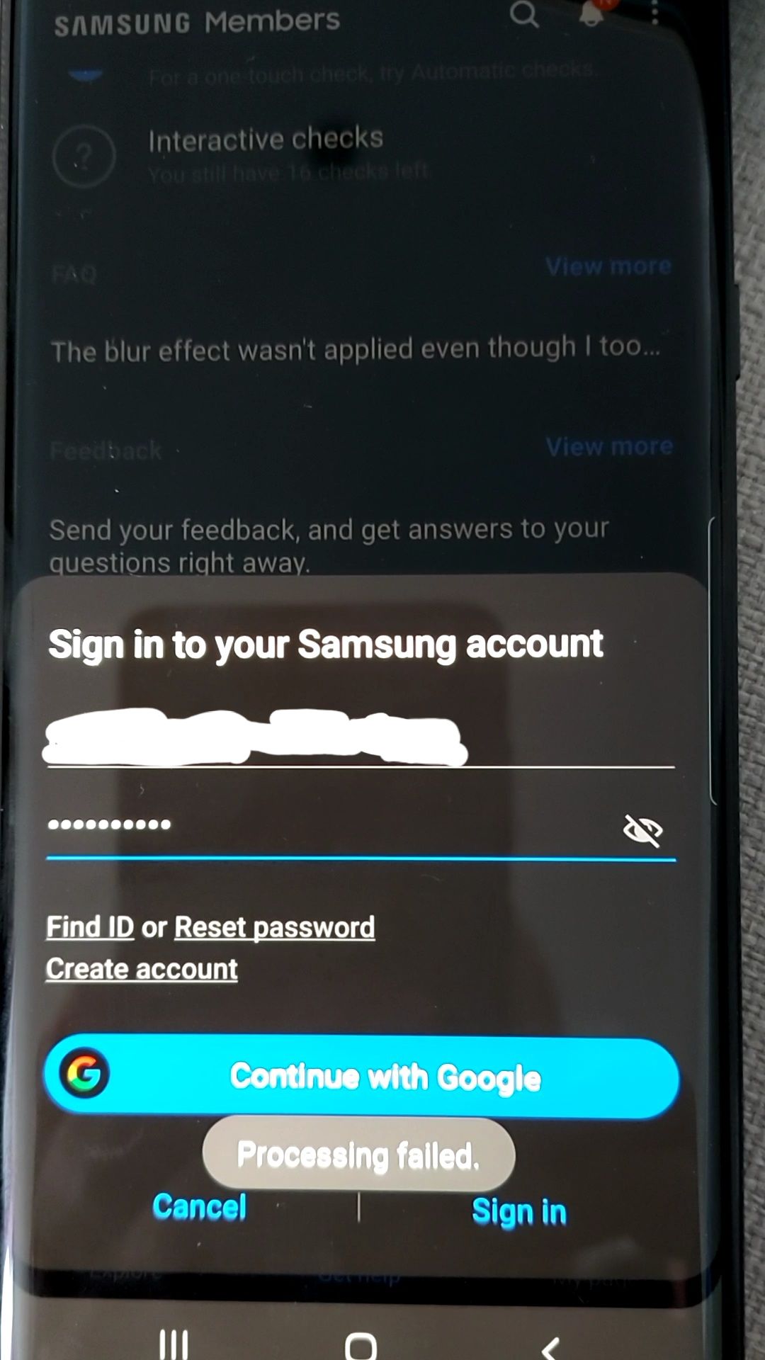 Hard reset - cannot sign back in to Samsung account - Samsung
