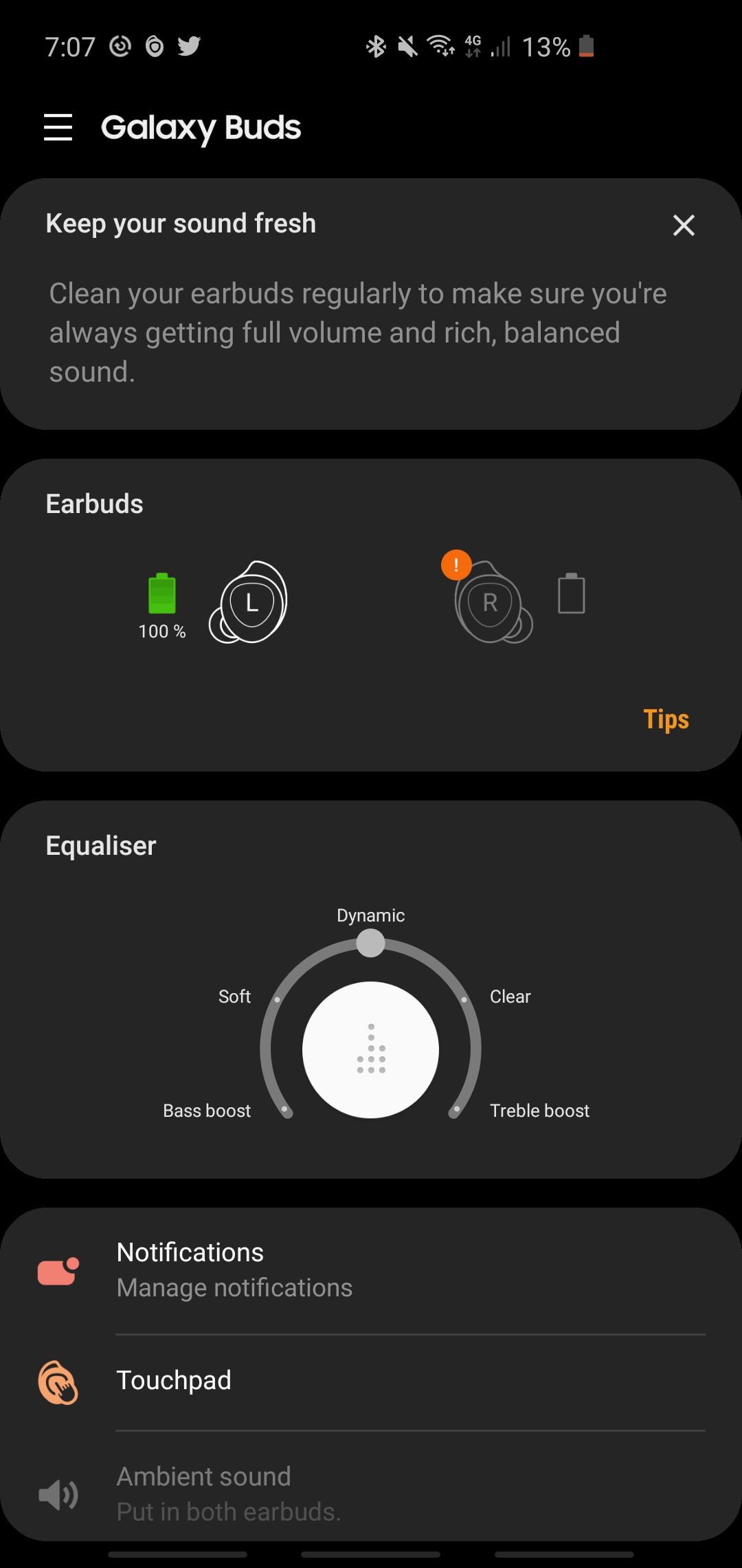 samsung galaxy buds right earbud not connecting