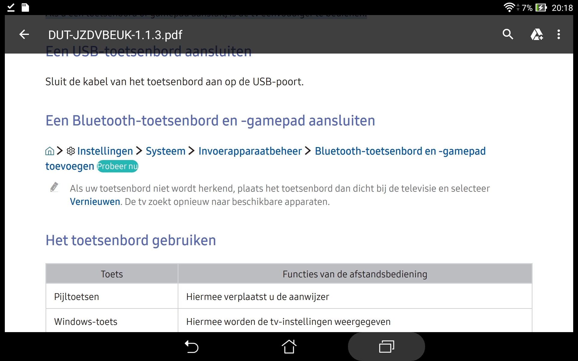 Bluetooth toetsenbord aansluiten - Samsung Community