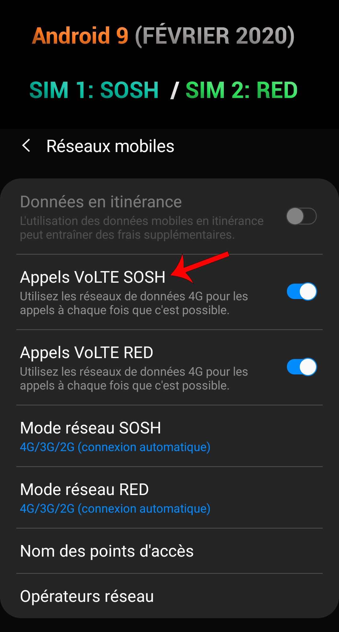 Problème avec VoLTE d'Orange / SOSH depuis passage sous Android 10... -  Samsung Community