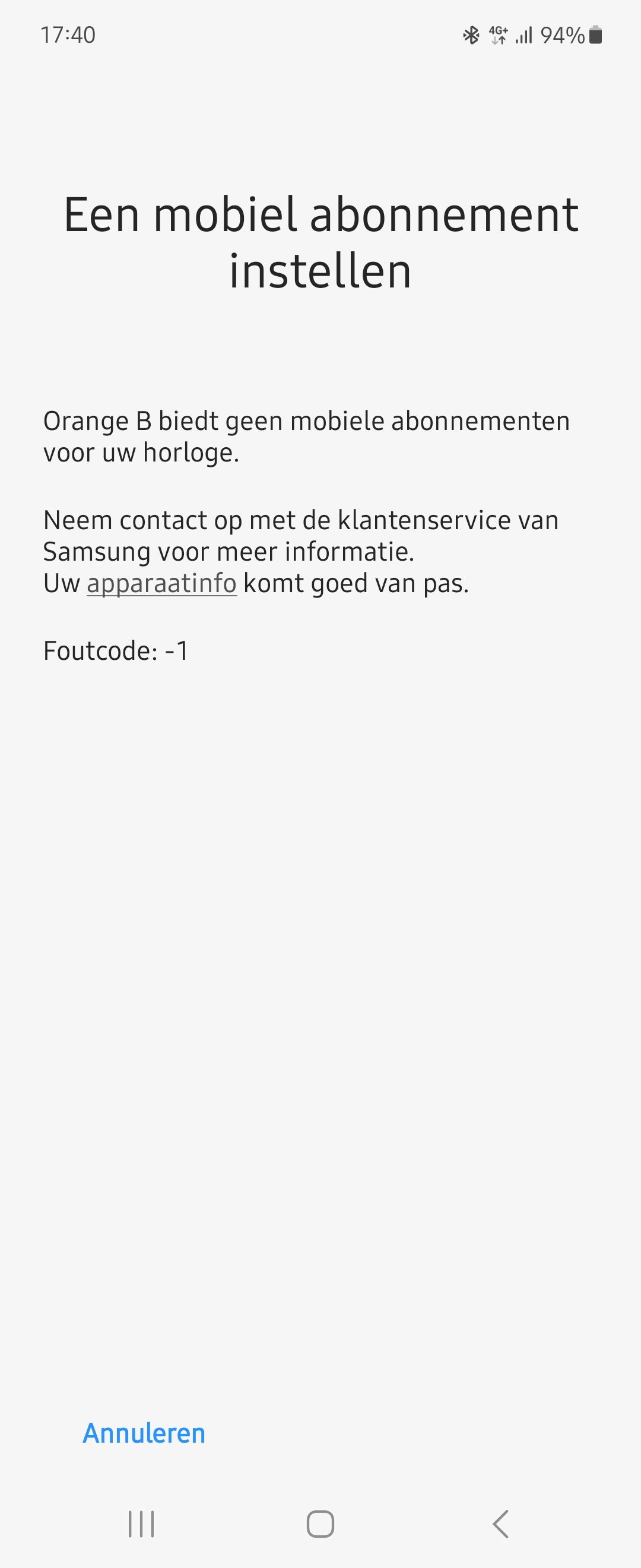 Opgelost Smartwatch koppelen aan orange abonnement lukt niet Samsung