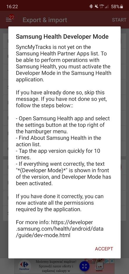 Syncmytracks best sale samsung health