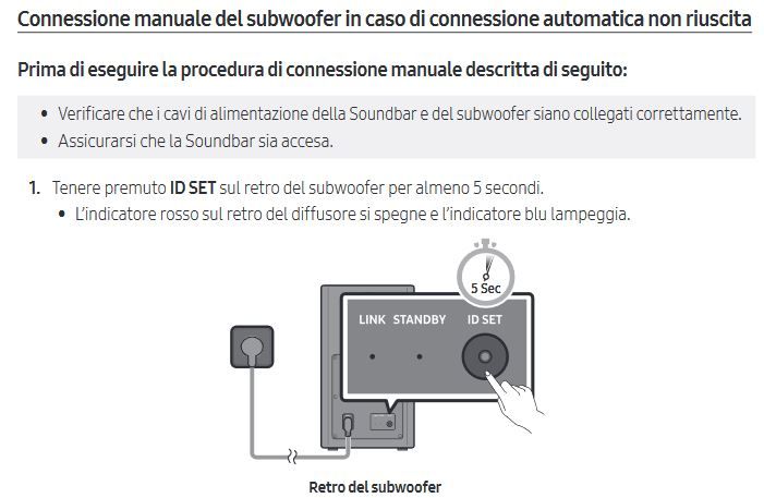 Samsung soundbar Hw q60r - problema connessione subwoofer - Samsung  Community