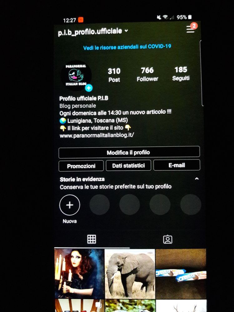 Instagram profile and Instagram splashscreen