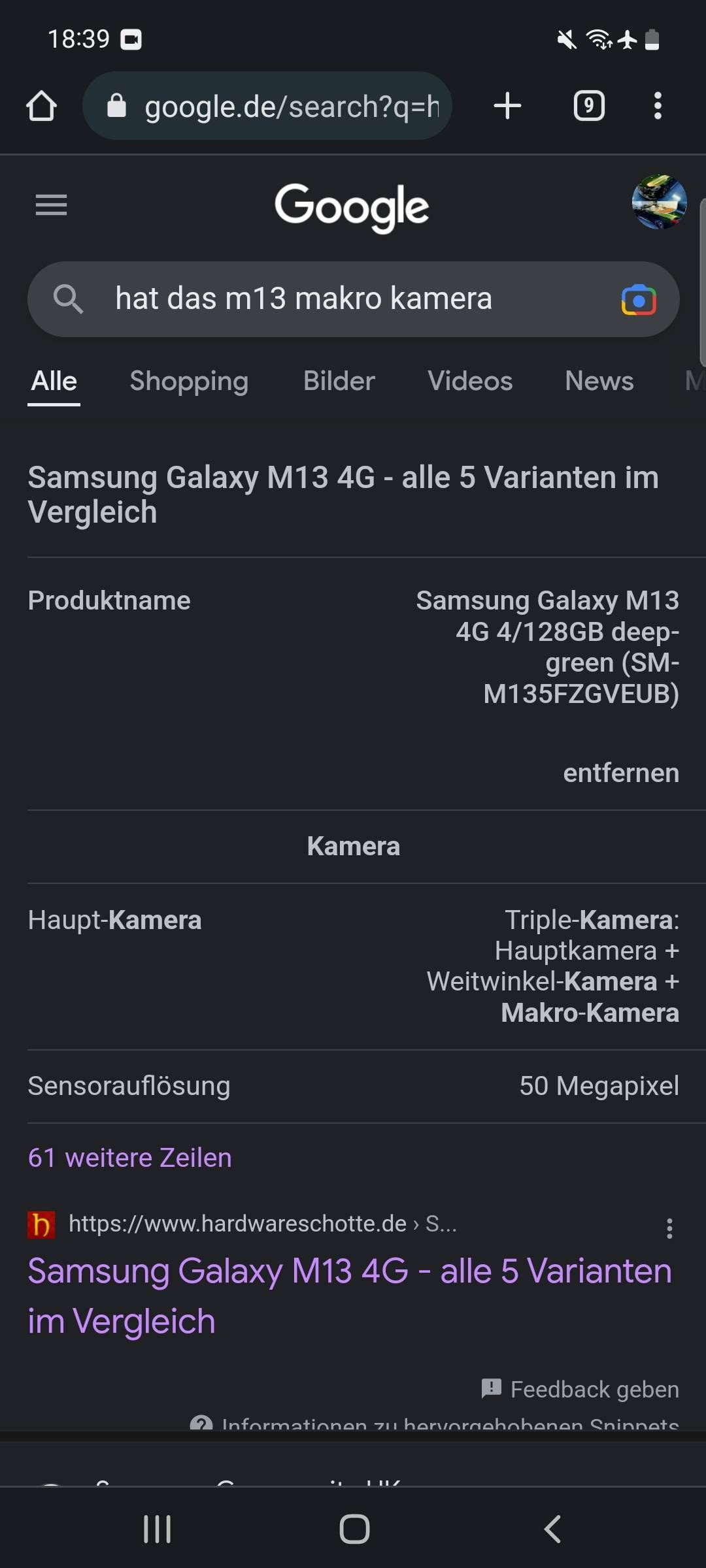 Gelöst: Samsung Galaxy M13 - Kamera Makro-Modus nicht auswählbar ...