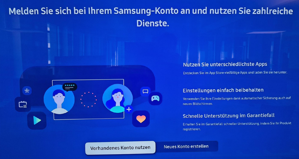 Samsung Account auf Smart TVs 2023