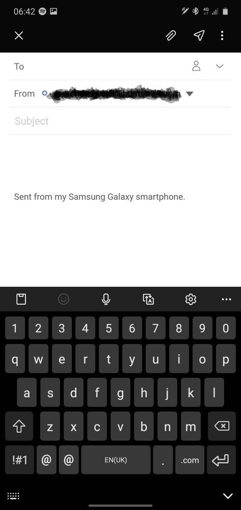 Stock Samsung email app.