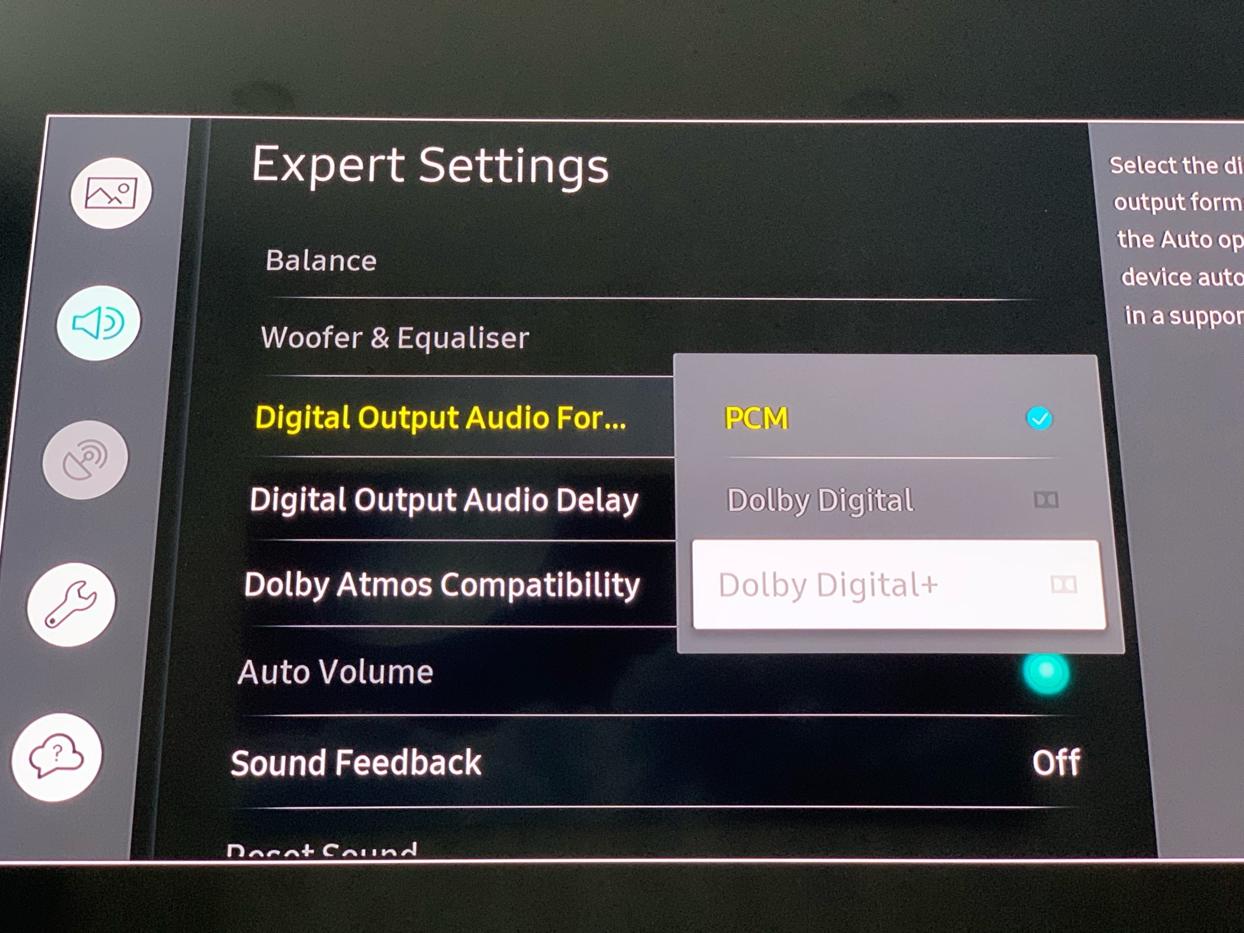 rangle Patriotisk rim QE55Q60RAUXRU doesn't have HDMI Input Audio Format - Samsung Community