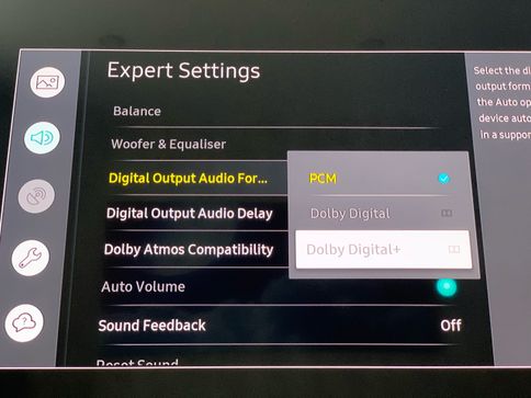 QE55Q60RAUXRU doesn't have HDMI Input Audio Format - Samsung Community
