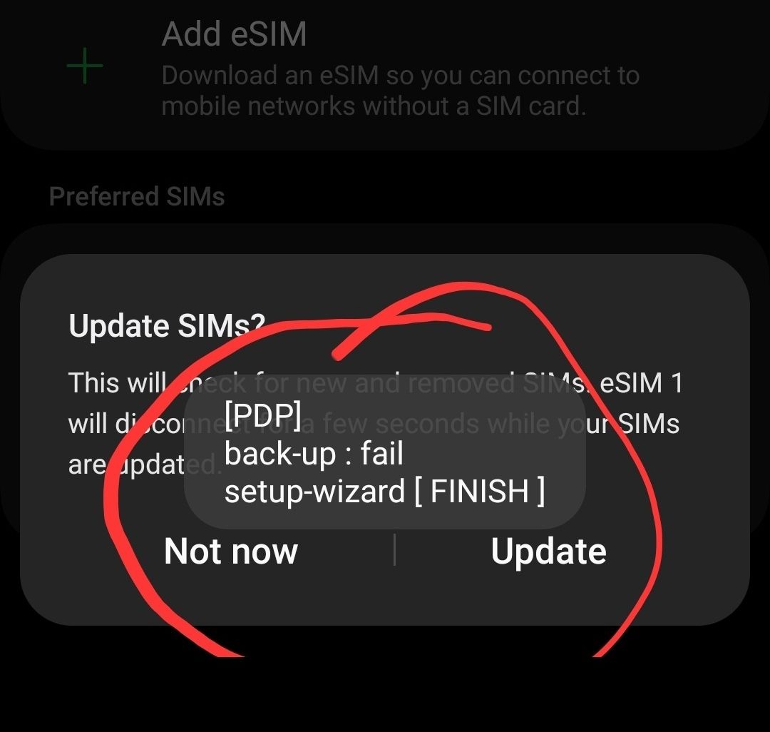Recovery mode pdp backup fail set up wizard finished samsung community