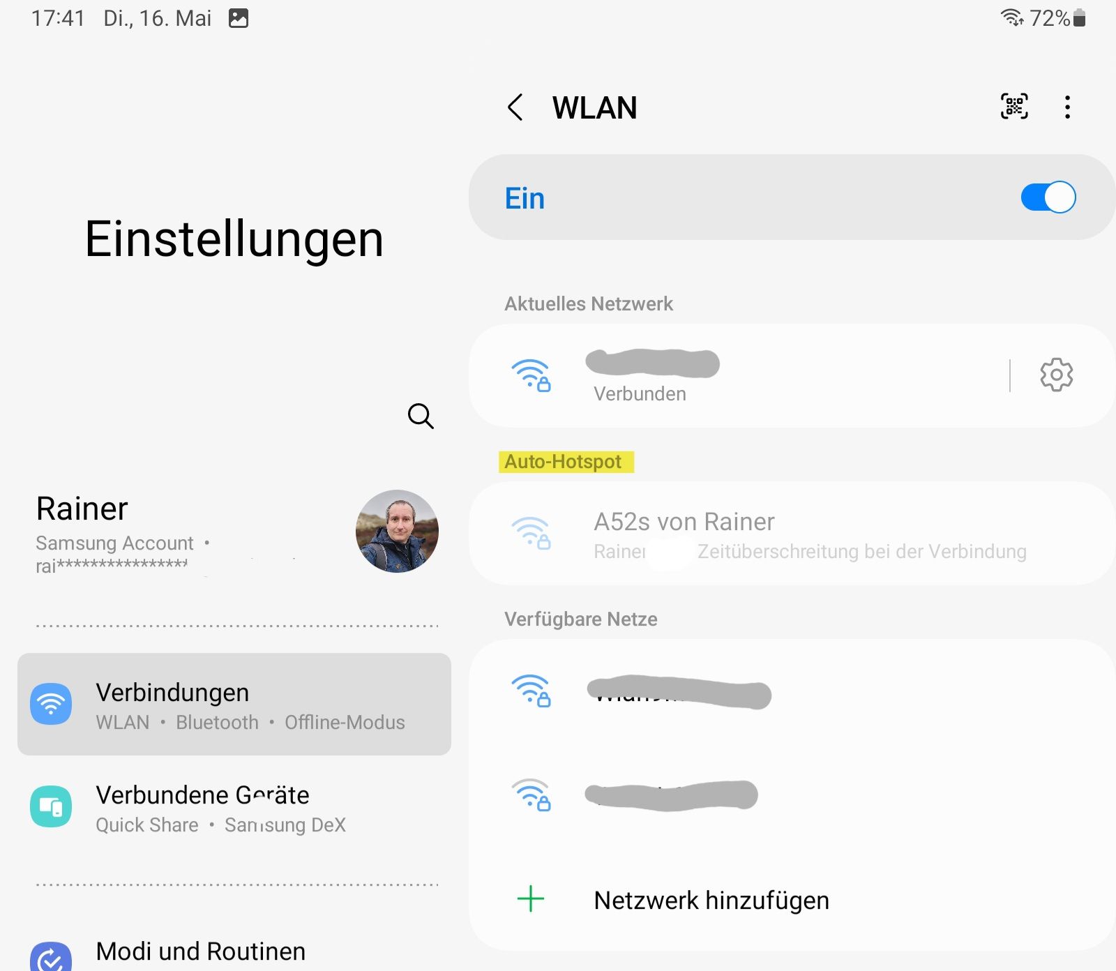 AutoHotspot Zeitüberschreitung bei der Verbindung Samsung Community