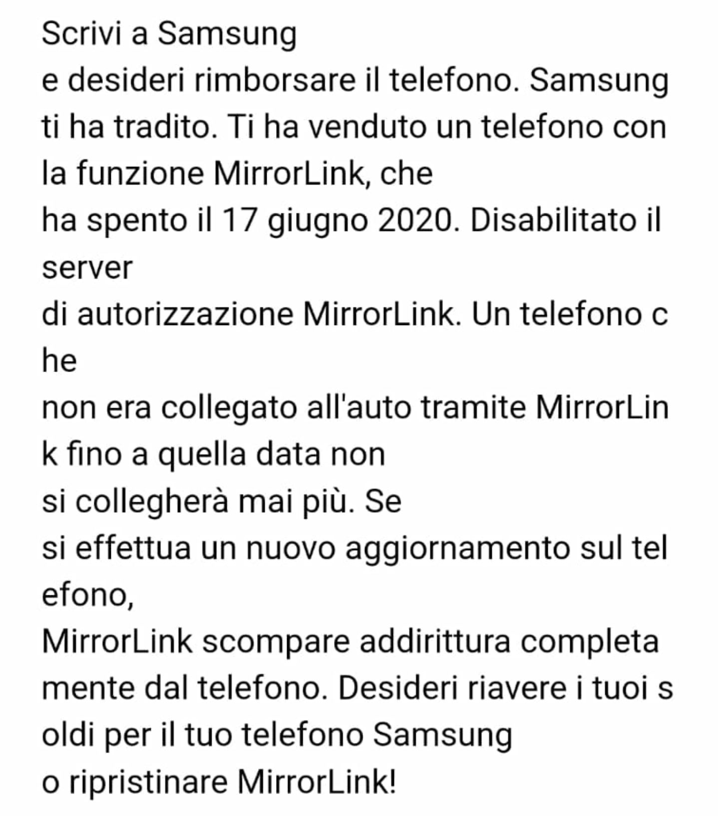 APP MIRRORLINK S10 - Samsung Community