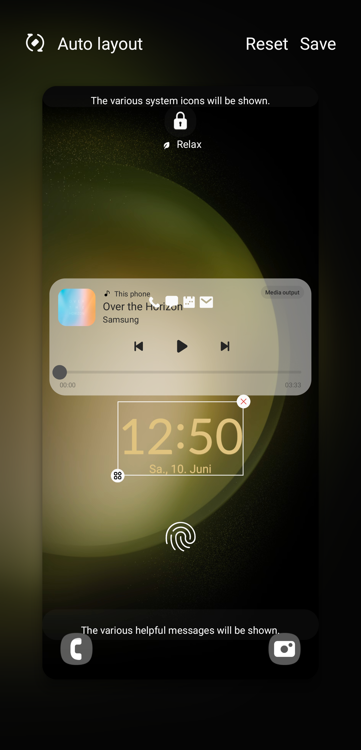 Sperrbildschirm Samsung Uhrzeitanzeige Samsung Sperrbildschirm Uhr