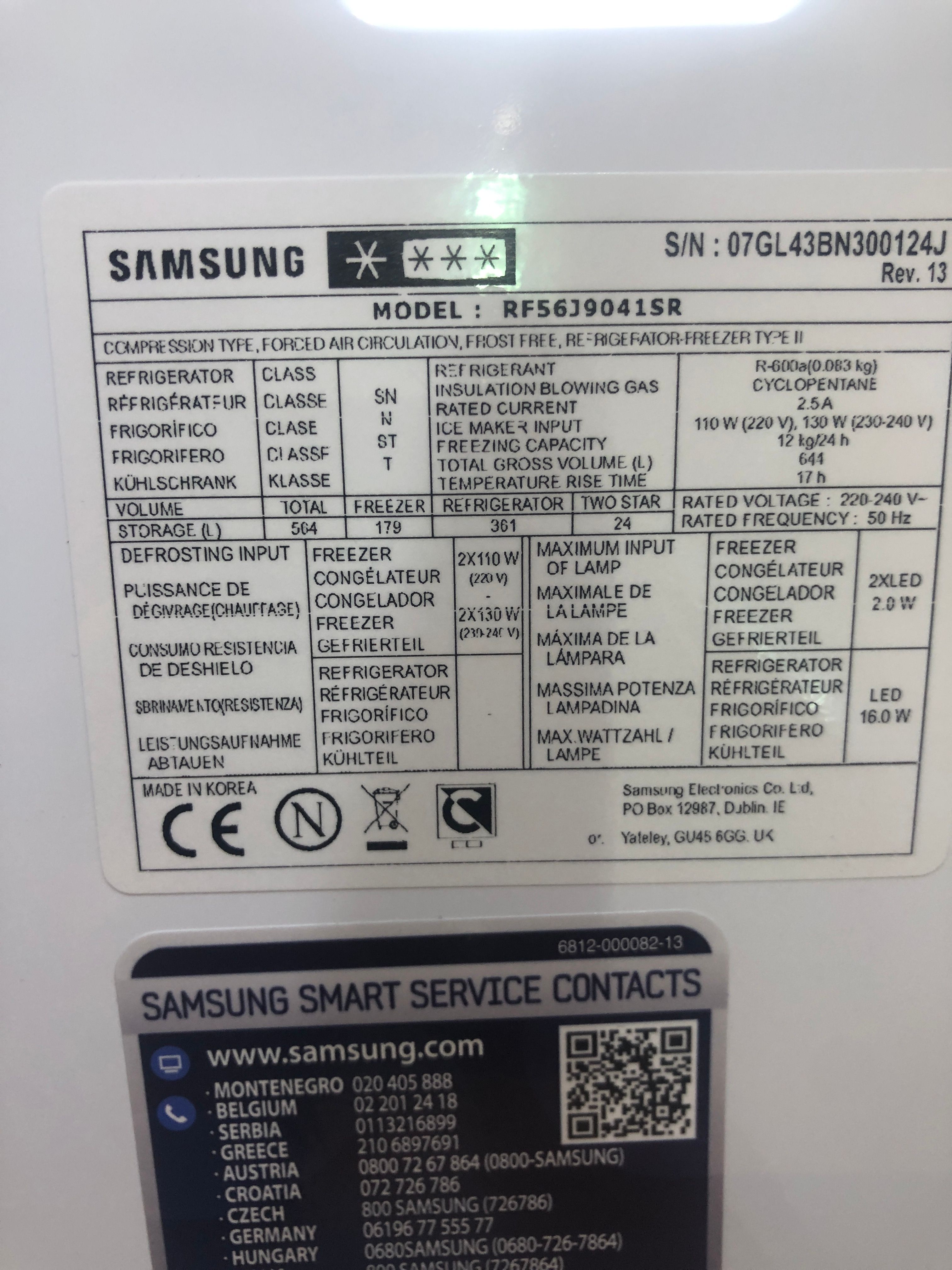 verkeerde type koelkast bij registratie - Samsung Community