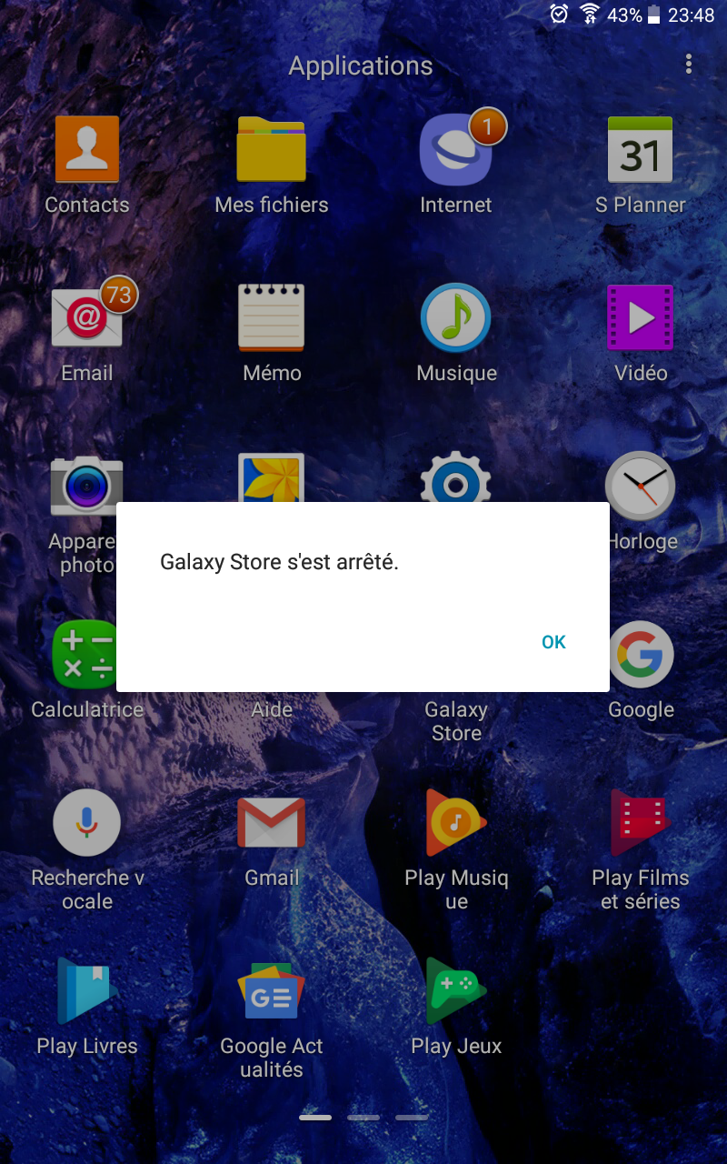 Résolu : Galaxy Store s'arrête toujours sur la tablette de mon frère -  Samsung Community