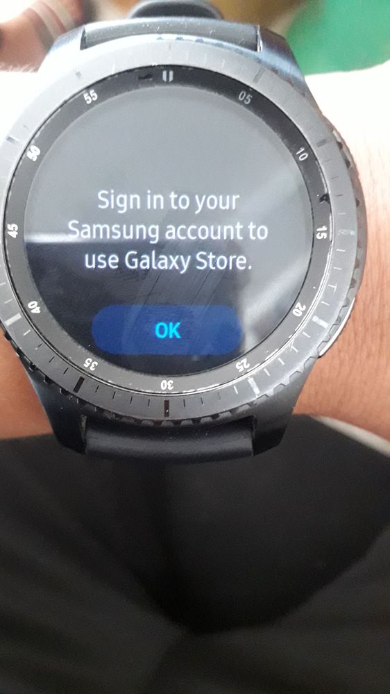 while trying to update Bixby on gear s3 frontier