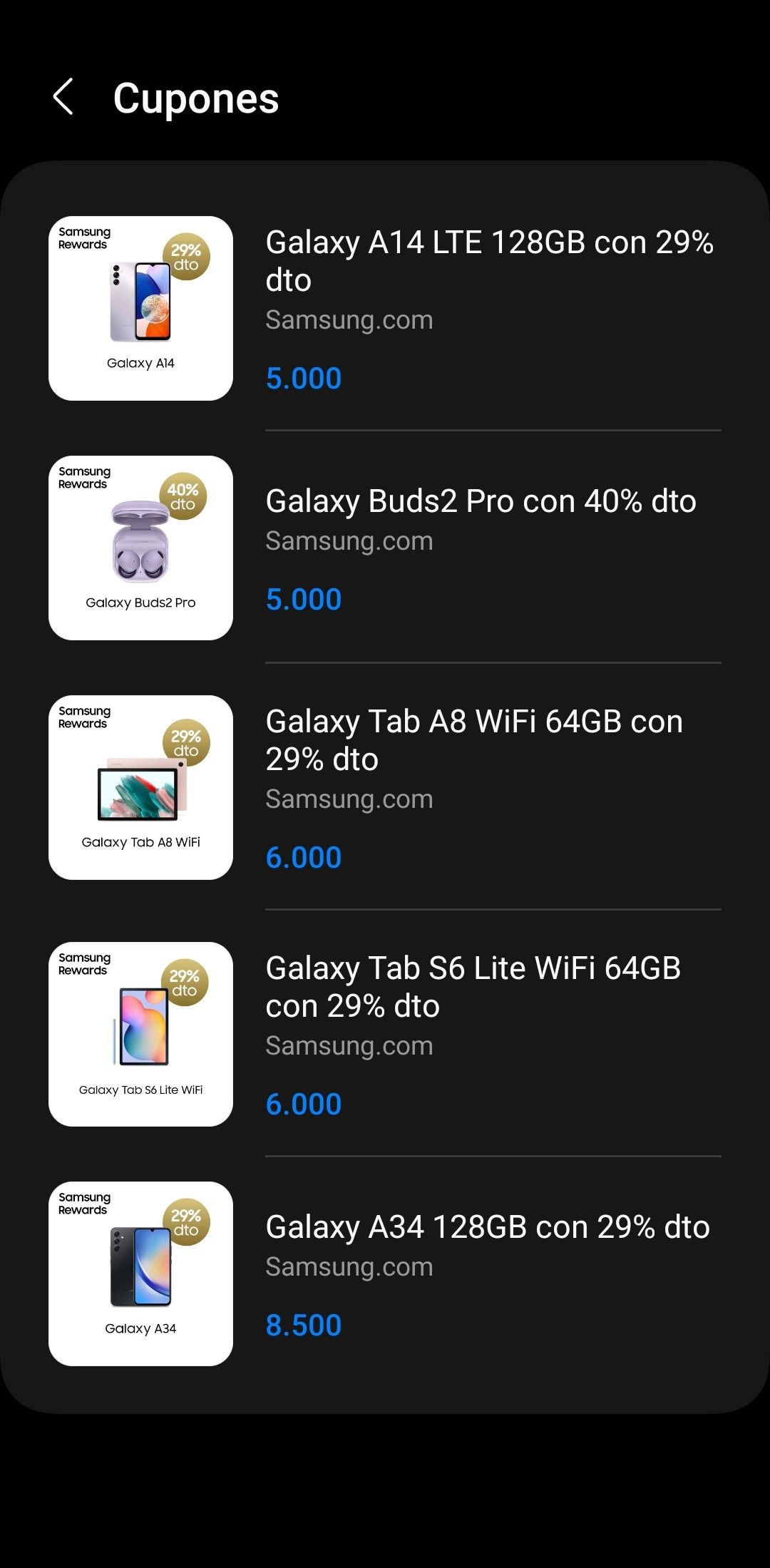 Nuevos cupones con tus puntos Samsung Rewards - Samsung Community