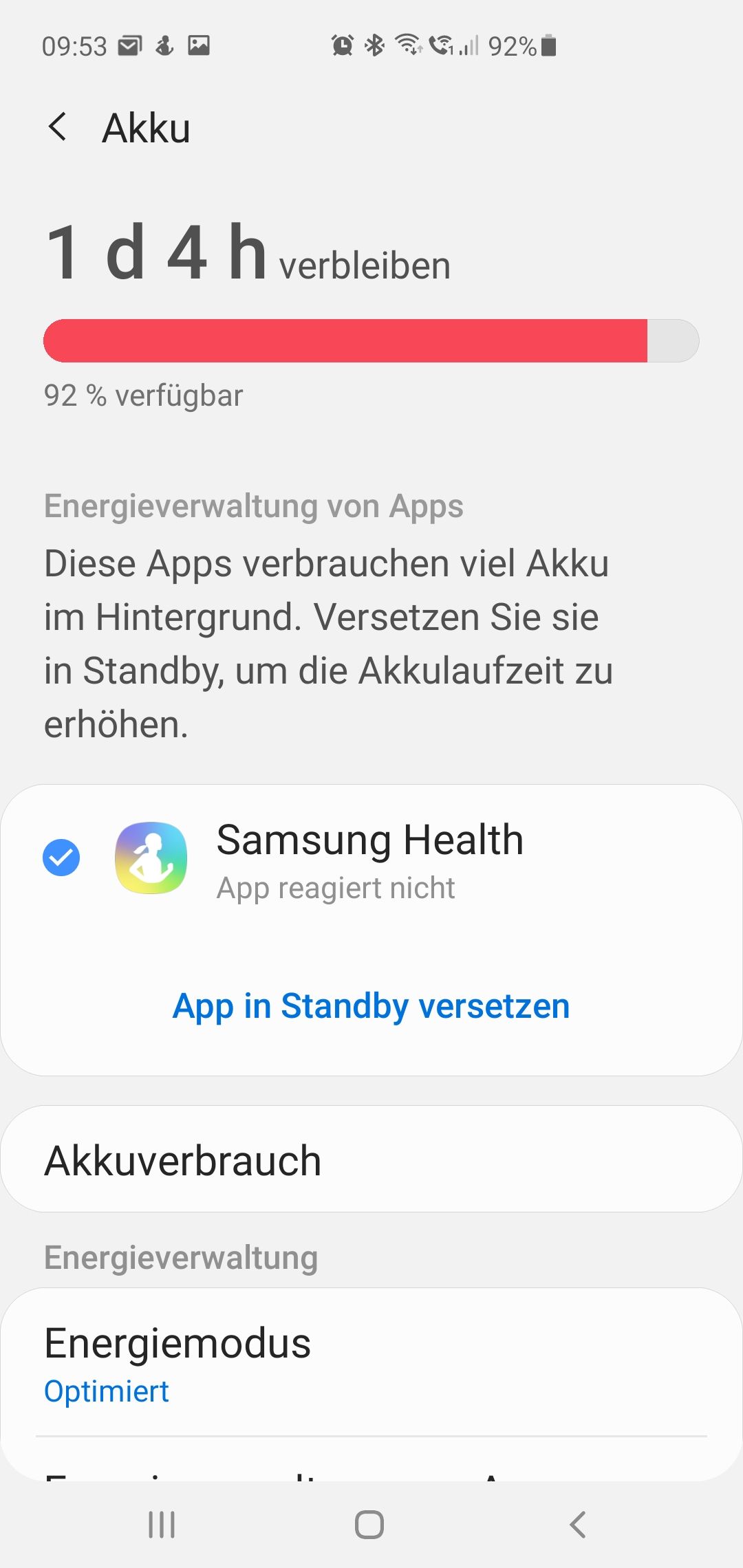 Samsung Health stürzt ab hängt - Samsung Community