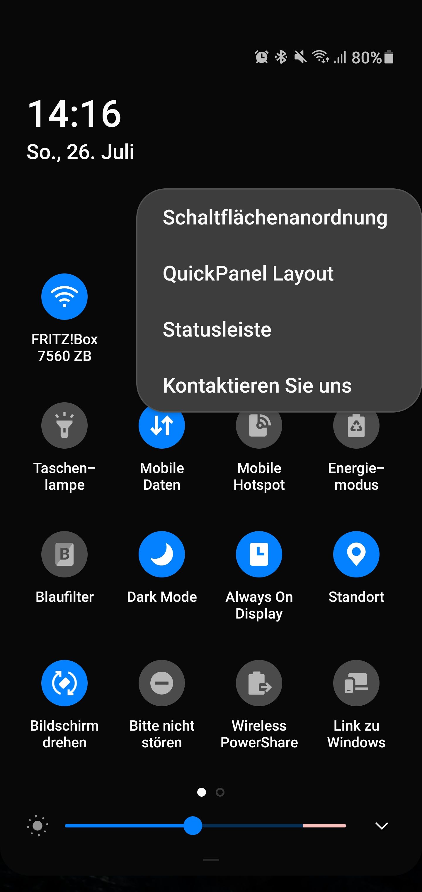Samsung Tab S5e - QuickPanel - Schaltflächenanordnung - Samsung Community