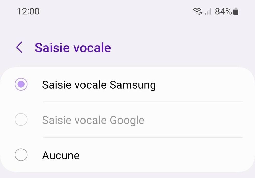 Résolu : Saisie vocale Google grisée dans le clavier Samsung - Samsung  Community