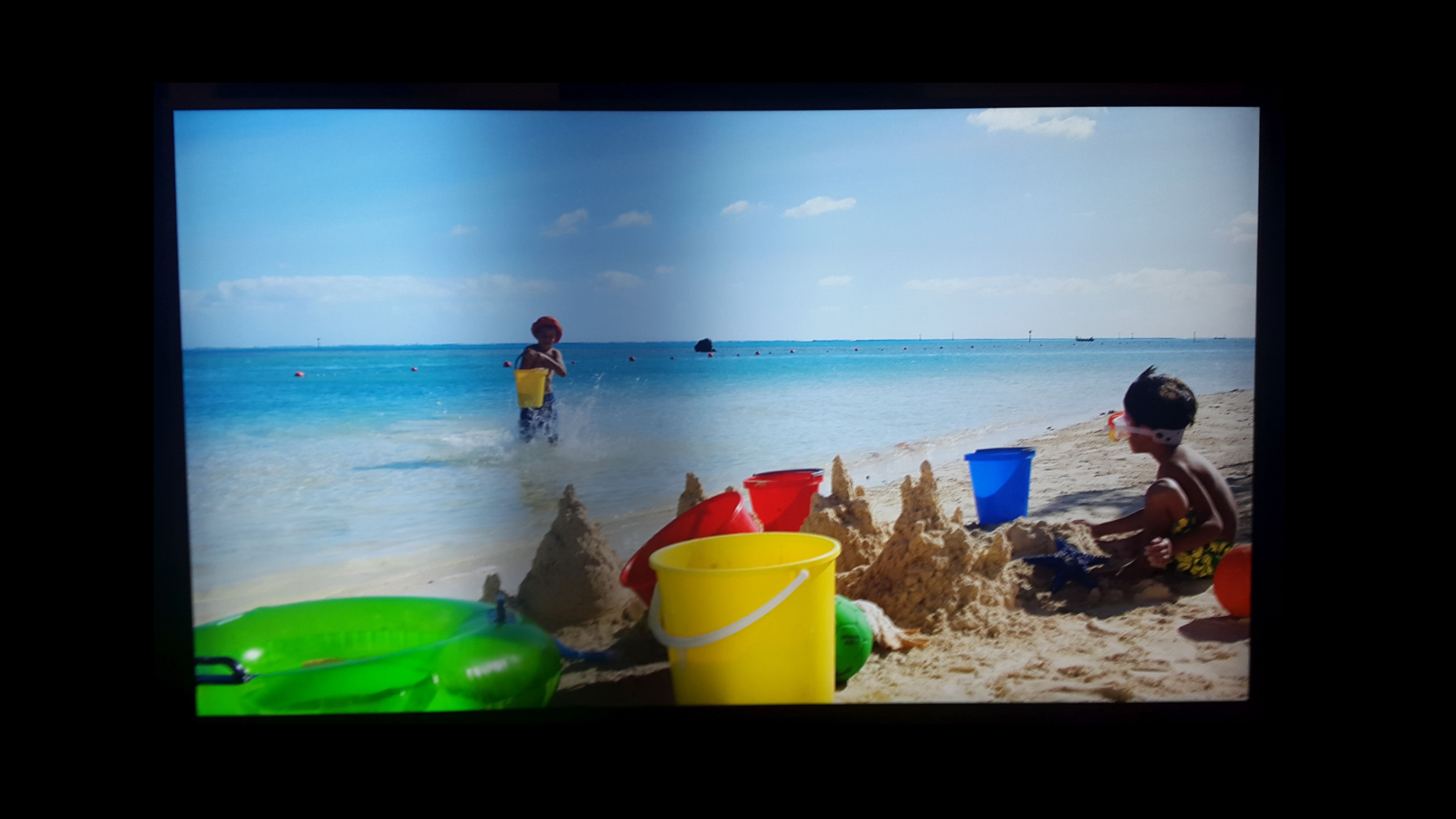 Opgelost Dark band on screen of TV Samsung Community