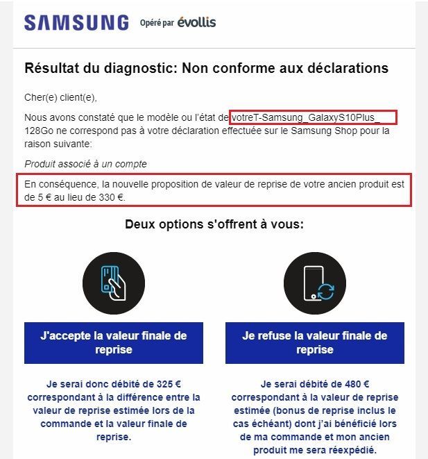 Souci reprise smartphone evollis samsung - Page 22 - Samsung Community