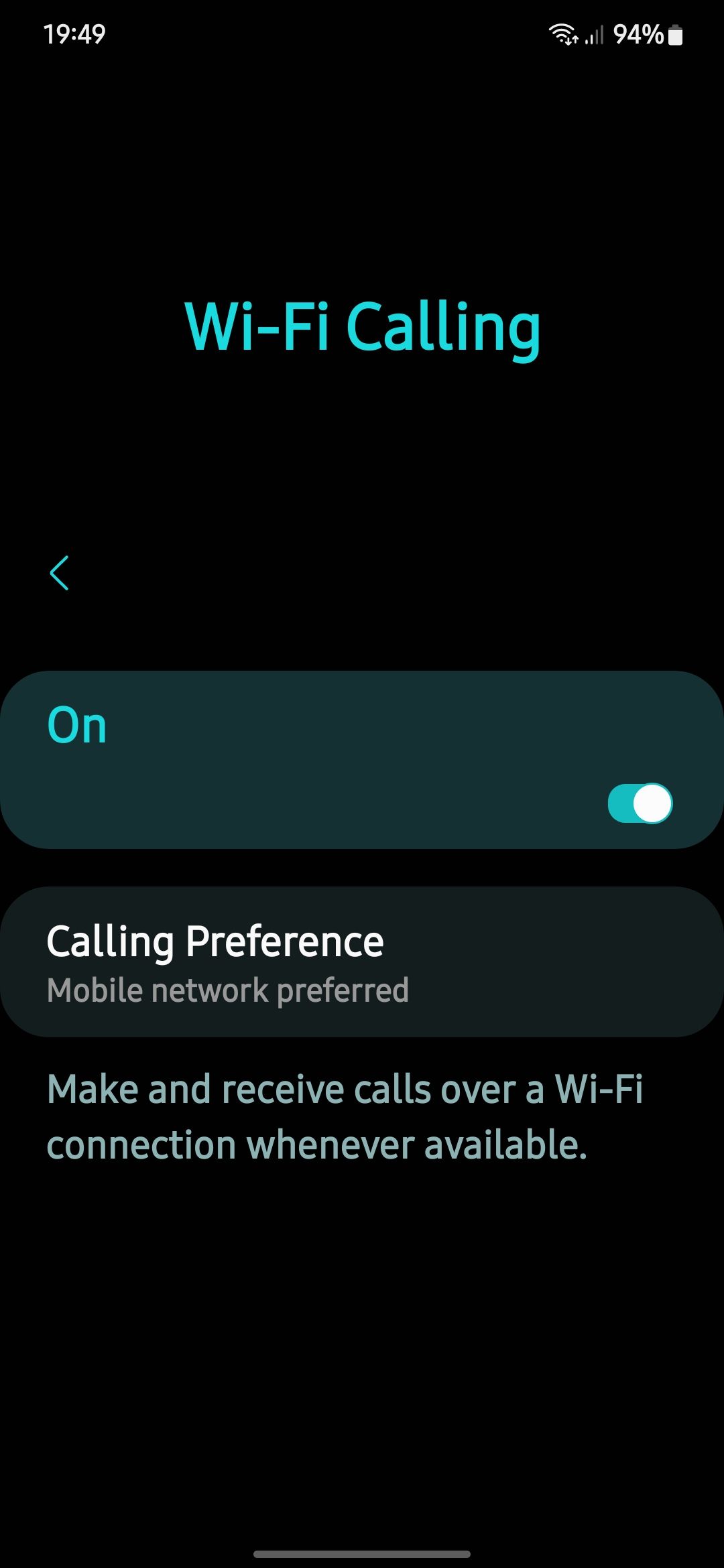 WIFI calling not resumed when I come home - Samsung Community