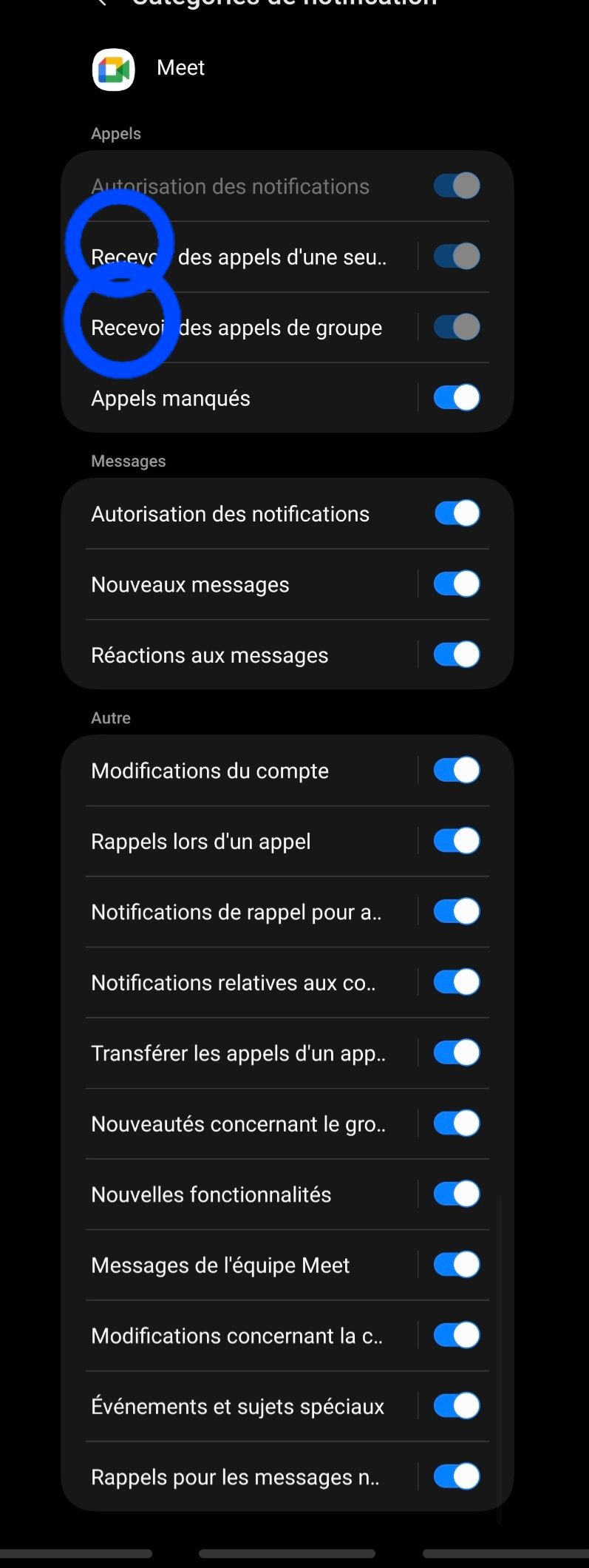 Résolu Ne recois plus les notifications d