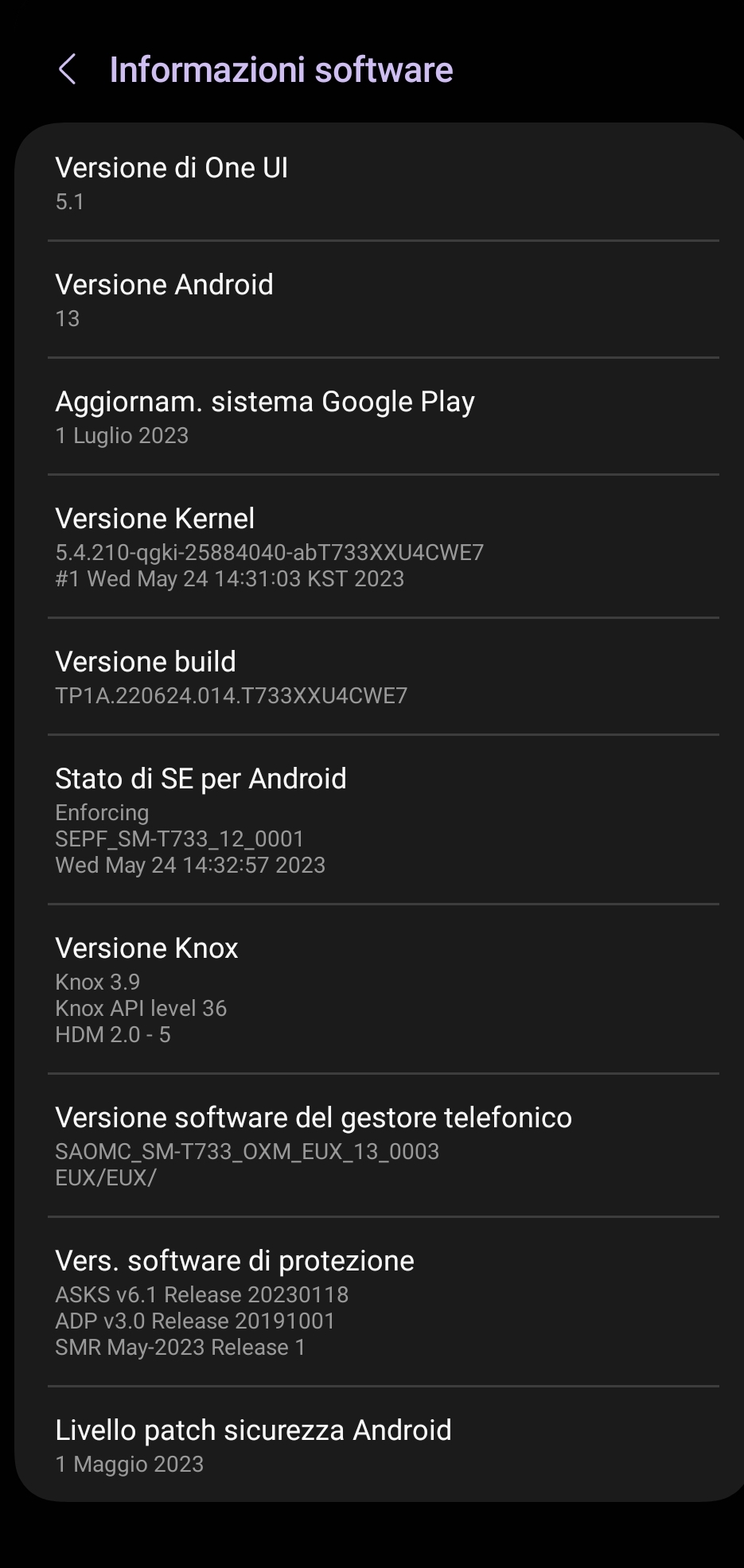 Galaxy Tab S7 FE si aggiorna con Android 13 e One UI 5