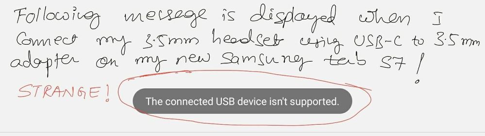 Tab S7 not detecting Headphones connected using USB C to 3.5mm adapter -  Samsung Community