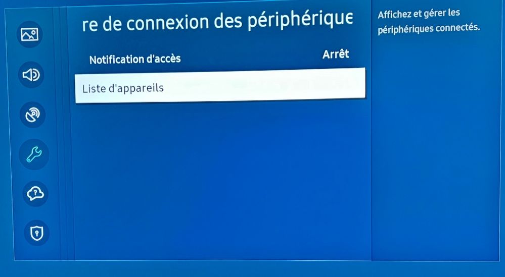 Listes des appareils