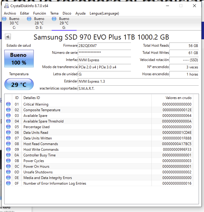 Solucionado: SDD EVO 970 plus no reconocido por samsung magician - Samsung  Community
